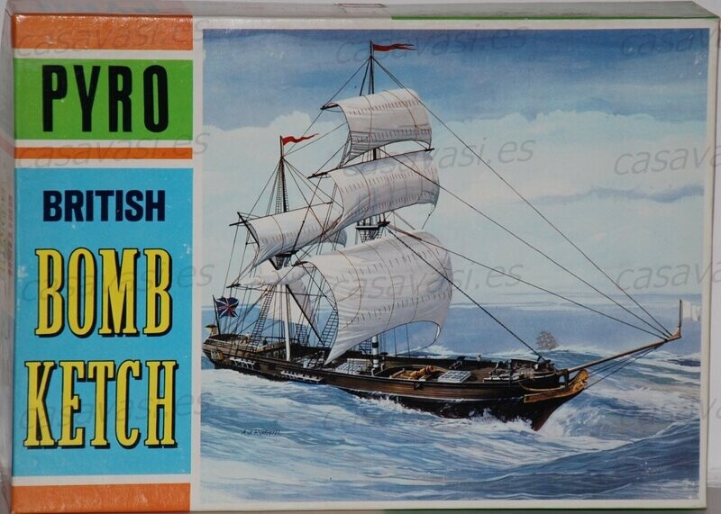 Pyro - 1966 - c256-100 - Nº 11 - British Bomb Ketch
Box Size 25 x 18 cm.