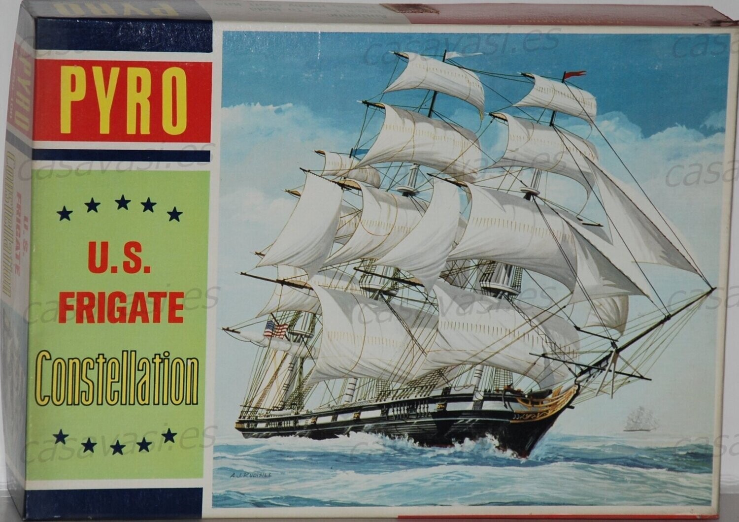 Pyro - 1966 - c255-100 - Nº 8 - U.S. Frigate Constellation
Box Size 25 x 18 cm.