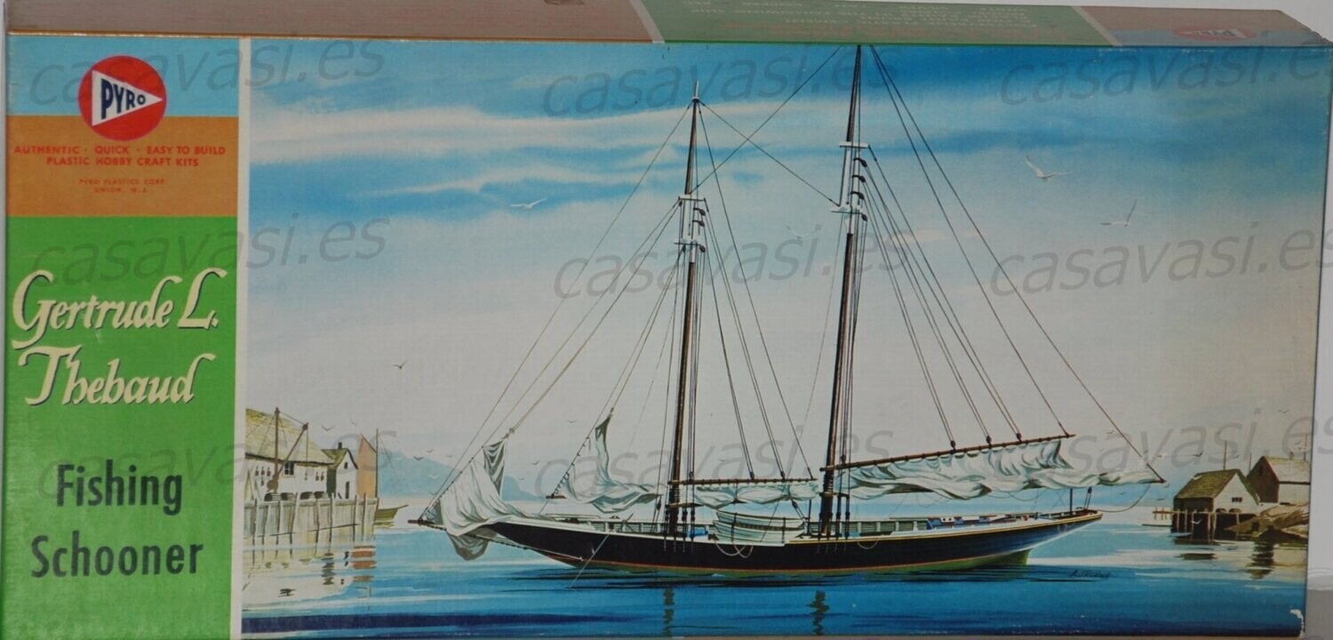 Pyro - 1967 - c206-298 - Gertrude L..Theband Fishing Schooner
Box Size 44 x 20 cm.