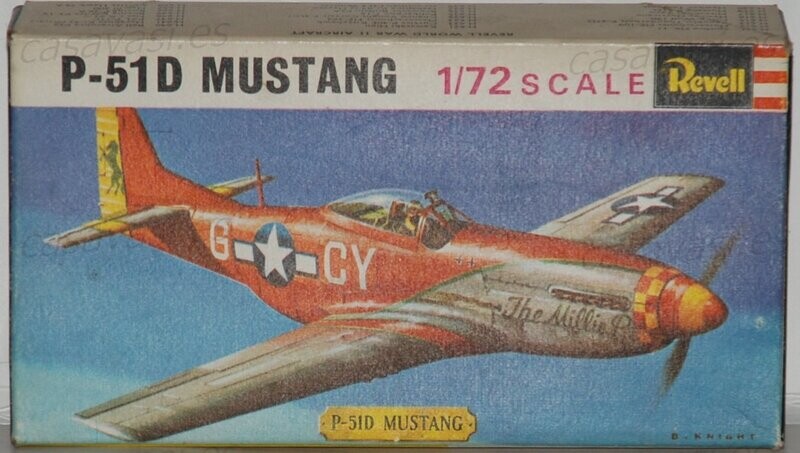 Revell - Made in G.B. - h-619 - 1/72 - P-51D Mustang

Box Size 16.5 X 9 cm.