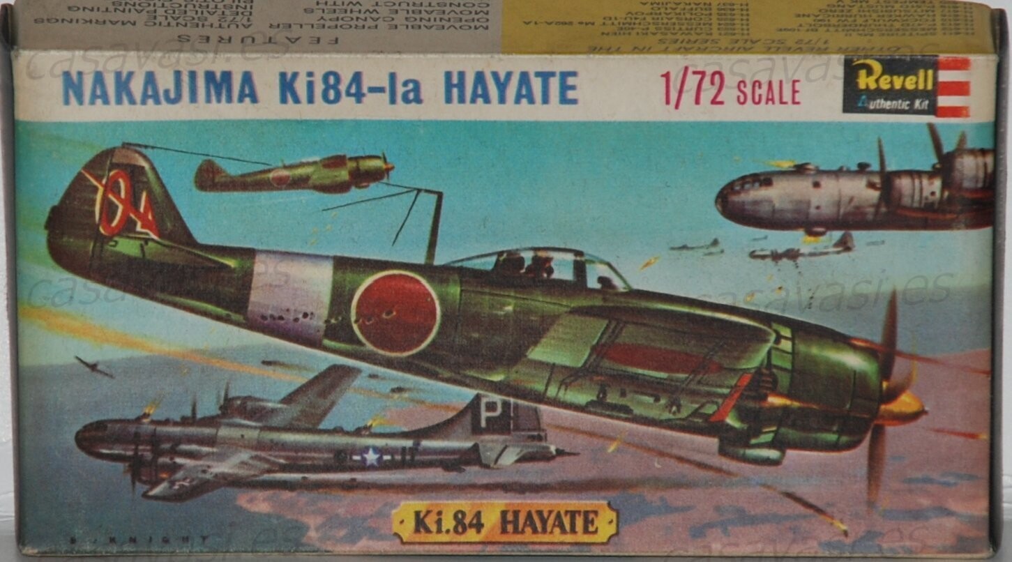 Revell - Made in G.B. - h-637 - 1/72 - Nakajima Ki84-1A Hayate ( Frank )
Box Size 16.5 X 9 cm.