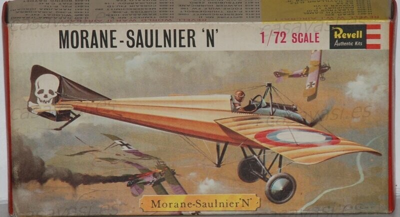 Revell - Made in G.B. - h-644 - 1/72 - Morane - Saulnier " N "
Box Size 16.5 X 9 cm.