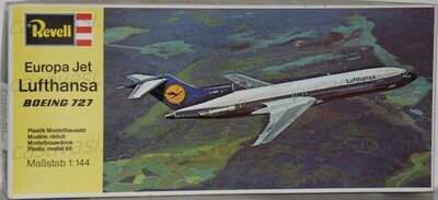 Revell - 1981 - h-240 - 1/144 - Made in Germany - Boeing 727 Europa Jet Lufthansa
Box Size 30.5 x 13.5 cm.