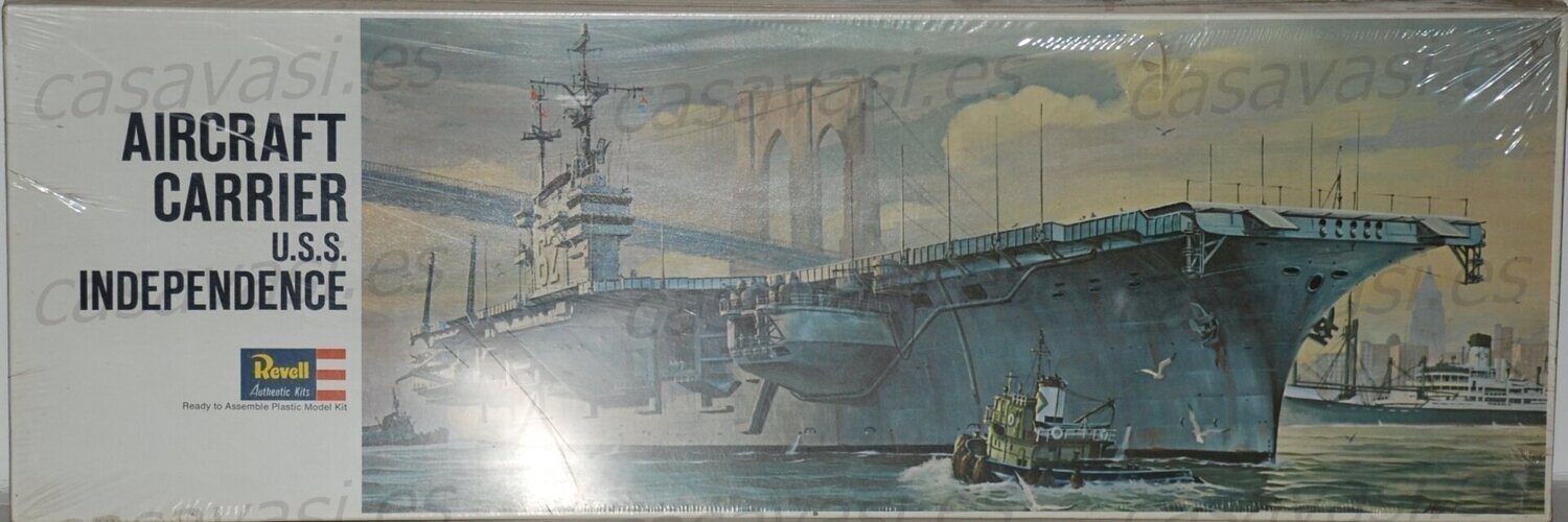 Revell - 1967 - h-359:400 - Made in USA - U.S.S. Indepence
Aircraft Carrier
Box Size 57 x 19 cm.