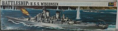 Revell - 1966 - h-352:200 - Made in USA - Battleship U.S.S. Wisconsin
19" Lenght - Box Size 51 x 13 cm.