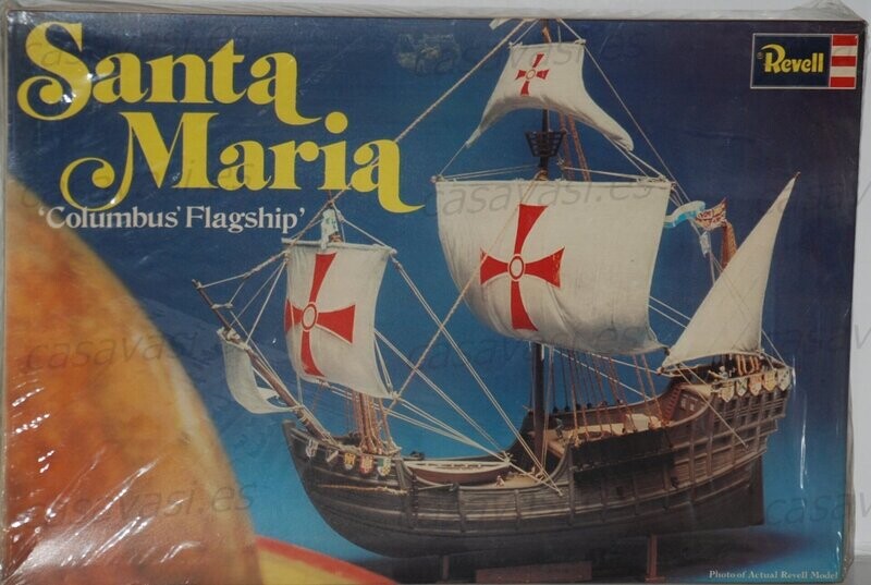 Revell - 1972 - h-322 - Made in England - Santa Maria Columbus " Flagship "
Box Size 38 x 25.5 cm.