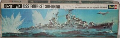 Revell - 1969 - h-459 - Made in England - Detroyer U.S.S. Forrest Sherman
Box Size 44 x 13 cm.
