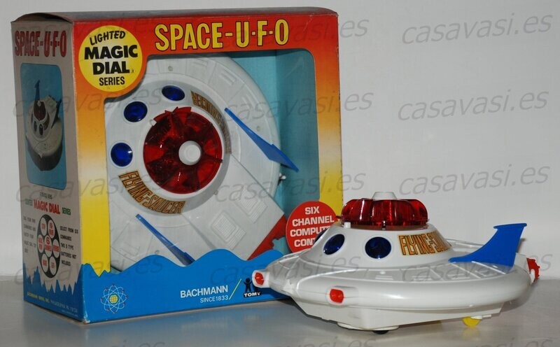 Tomy Space - U-F-O - Six Channel Computer Control - Plastic

Box Size 26 x 27