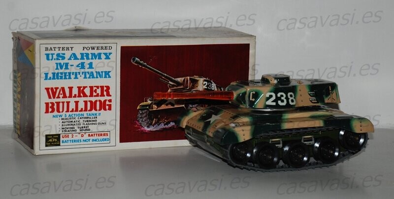 U.S Army M-41 Light-Tank Walker Bulldog - Tinplate

Box Size 27 x 13