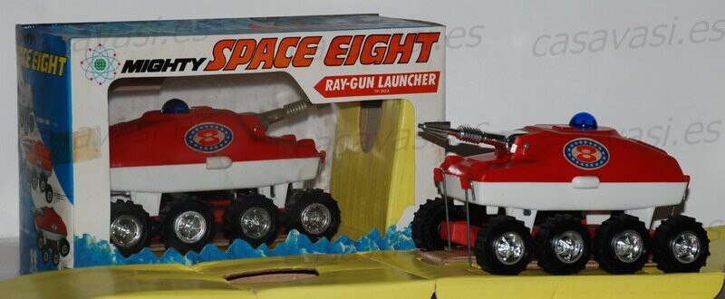 Tomy Mighty Space Eight Ray - Gun Launcher - Plastic

Box Size 25 x 15