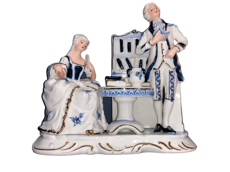 FIG,PAREJA MESITA - PORCELANA JAPON