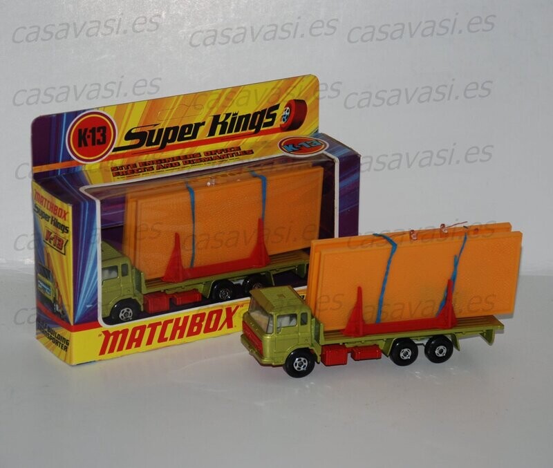 Matchbox K SF - 13 - 1971 - K-13/20 - D.A.F. Building Transporter
Site Engineers Office Erects and Dismantles