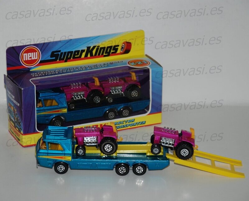 Matchbox K SK - 21 -1974 - Tractor Transporter
Detailed Driving Cab , V/8 Engined Tractor Load and Unload