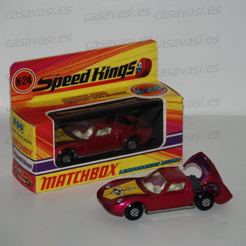 Matchbox K SK - 24 -1977 - Lamborgini Miura
Opening Rear Compartment Detailed V/12 Engine