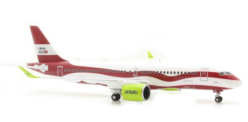 A220-300 1/200  AIR BALTIC LATVIA 100  -  METAL