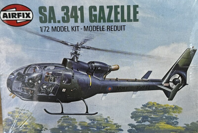 AIRFIX-S1-61059-7 SA.341 1/72 GAZELLE   Box Size 17 x 12 cm