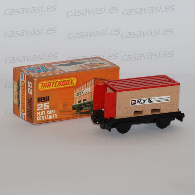 Matchbox - 25 - 1977 - Flat Car / Container