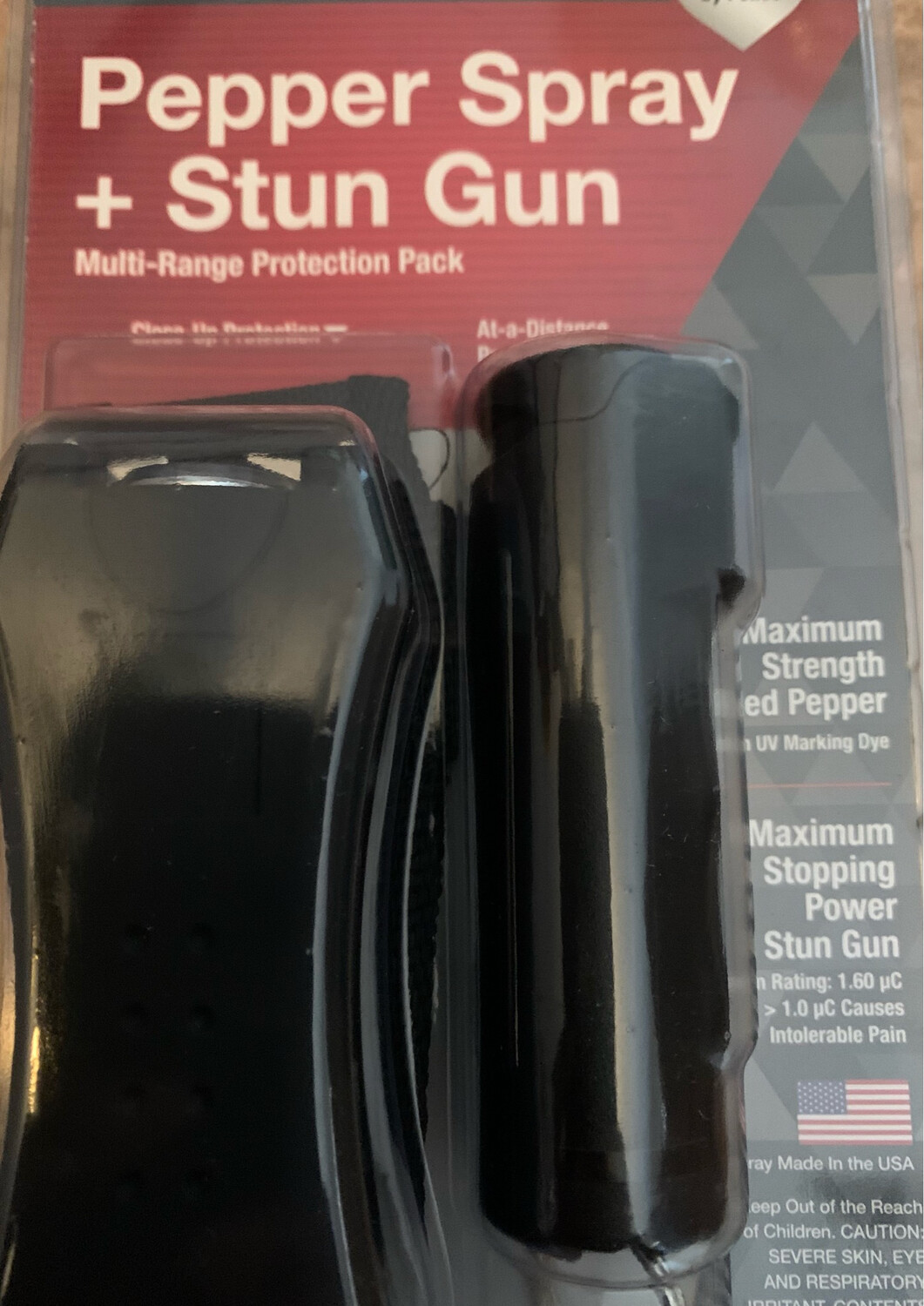 1 Full Size Black Combo Spray &amp; Stun Gun Set
