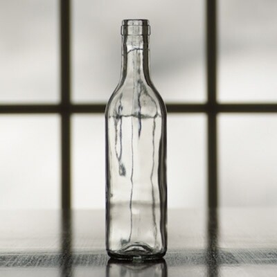 375 ml Clear Flint Wine Bottles Case/24