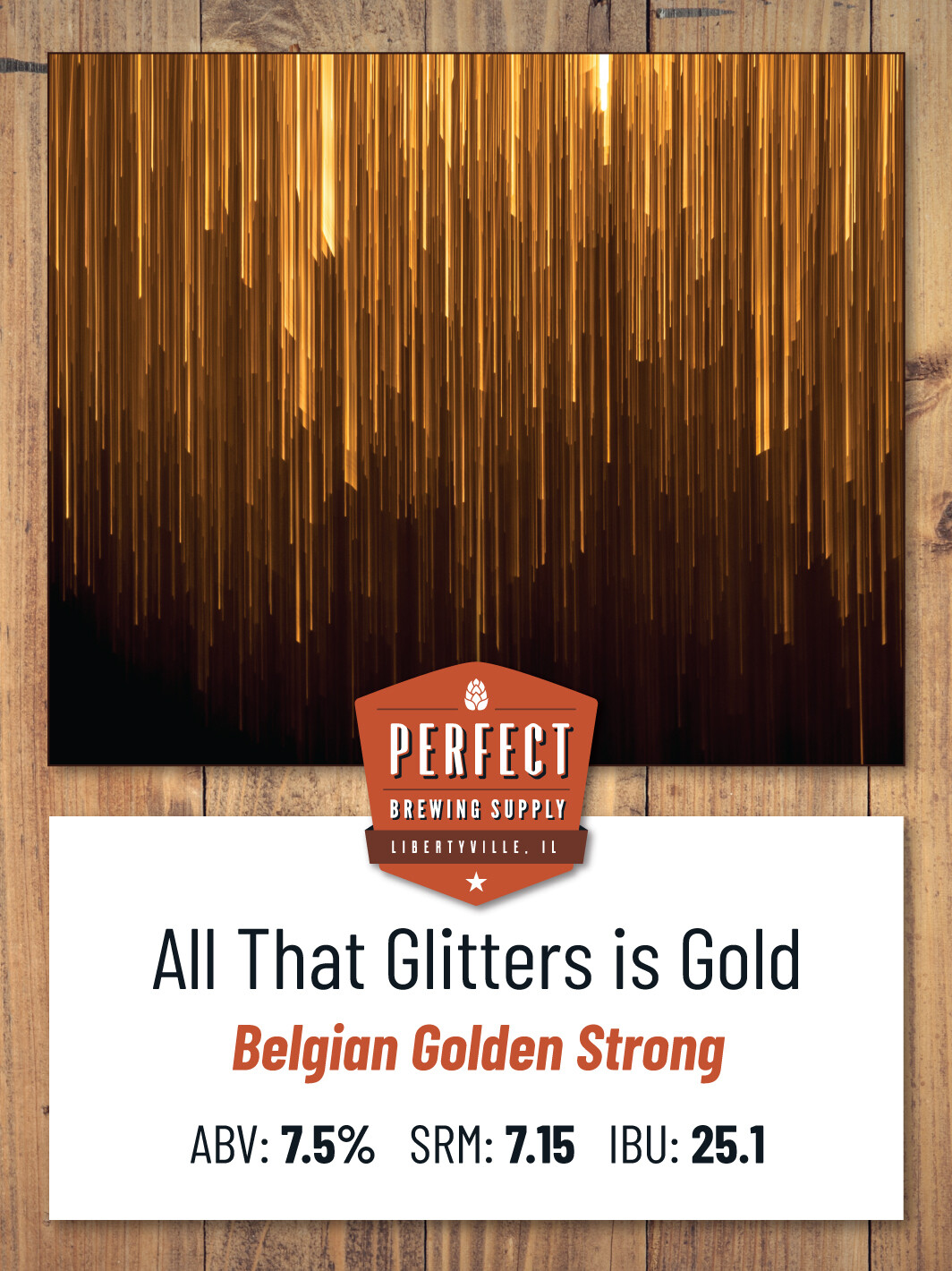All That Glitters is Gold (All Grain Recipe Kit) PBS Kit