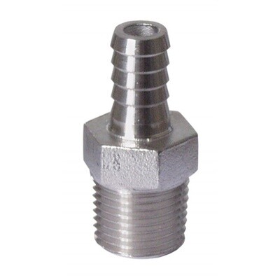 Barb Adapter 1/4 x1/4 Stainless Steel 304 NPT