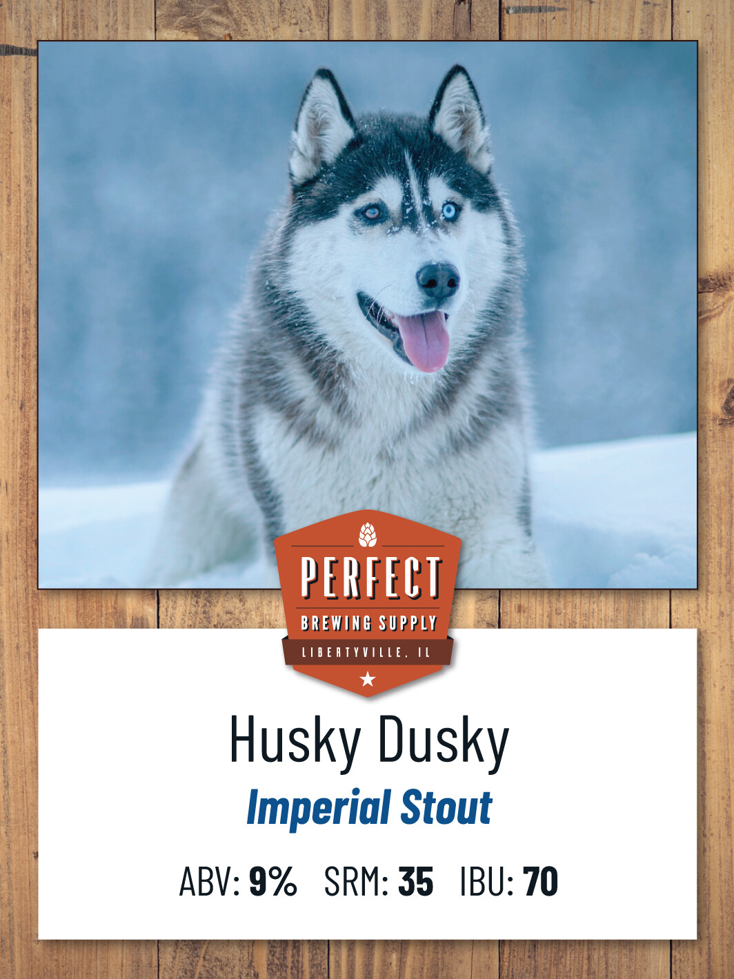 Husky Dusky Imperial Stout (All Grain Recipe Kit) PBS Kit