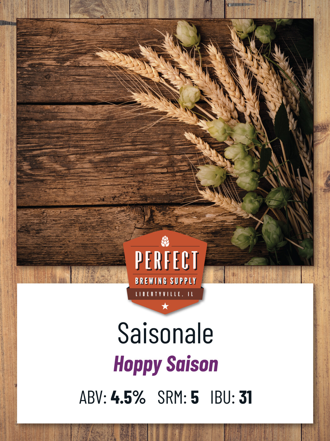 Saisonale Hoppy Saison  (All Grain Recipe Kit) PBS Kit