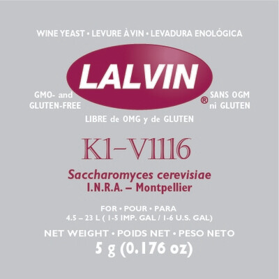 LALLEMAND Lalvin ICV K1-V1116 Yeast (5g)