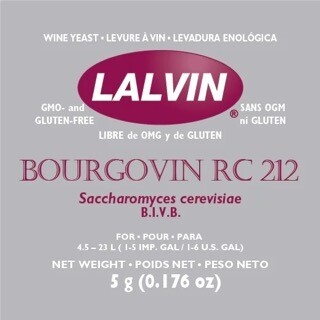 LALLEMAND Lalvin Bourgovin RC212 Yeast (5g)