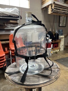 Used Plastic Carboy w. Carrier