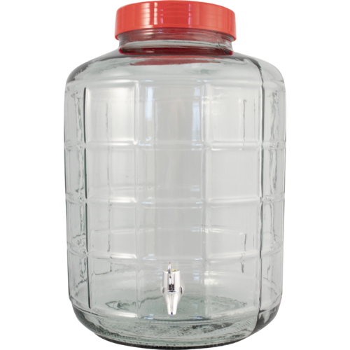 4 Gallon Widemouth Glass Carboy w/Spigot, Lid, and, Carrier