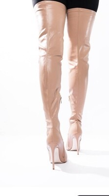 Thigh High Nude Boots ( size 8-11)