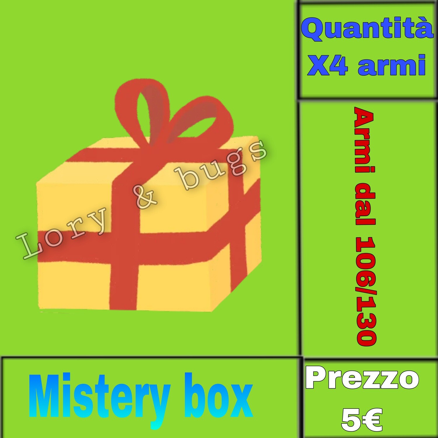 mistery box^trovi sempre 4 armi al 130 e pure un piccolo omaggio di materiali