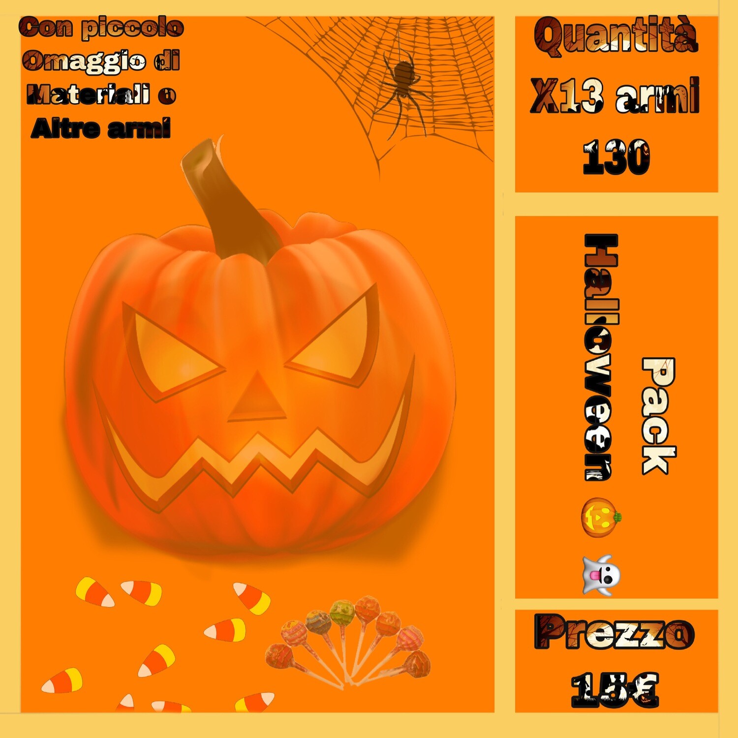 pack halloween con omaggio di altre armi o materiali