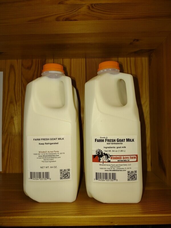 Goat Milk, 1/2 Gallon