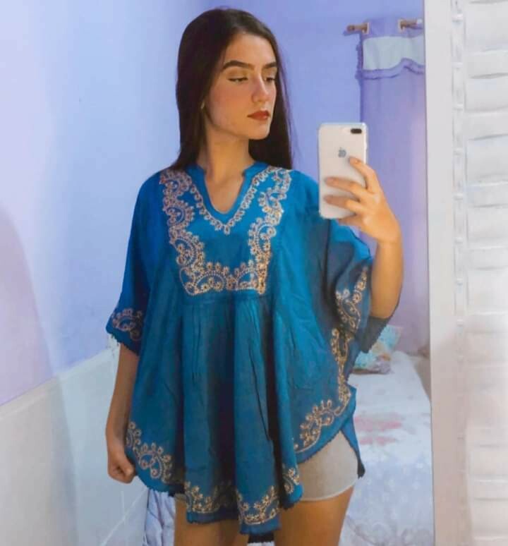 Poncho Indiano Bordado