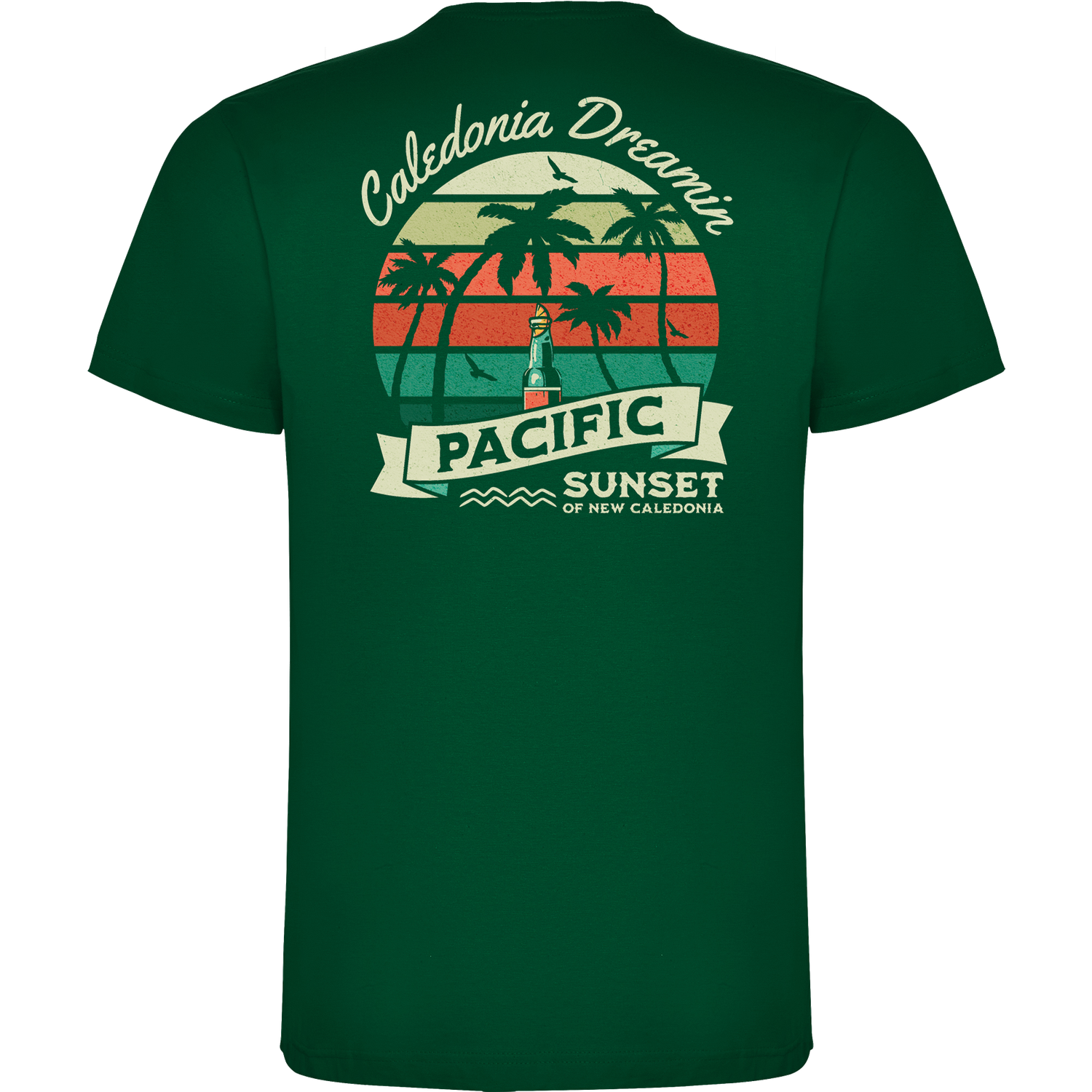 SUNSET T-shirt Vert Bouteille
