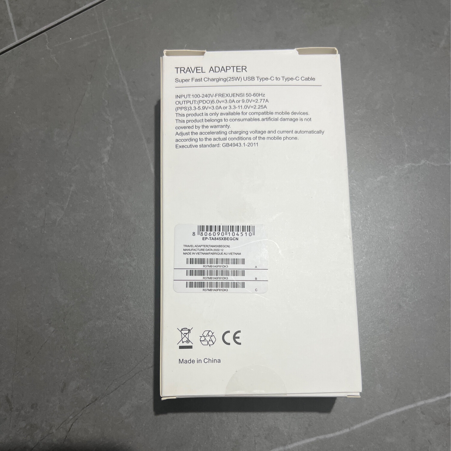 25 W PD Adapter Samsung original 