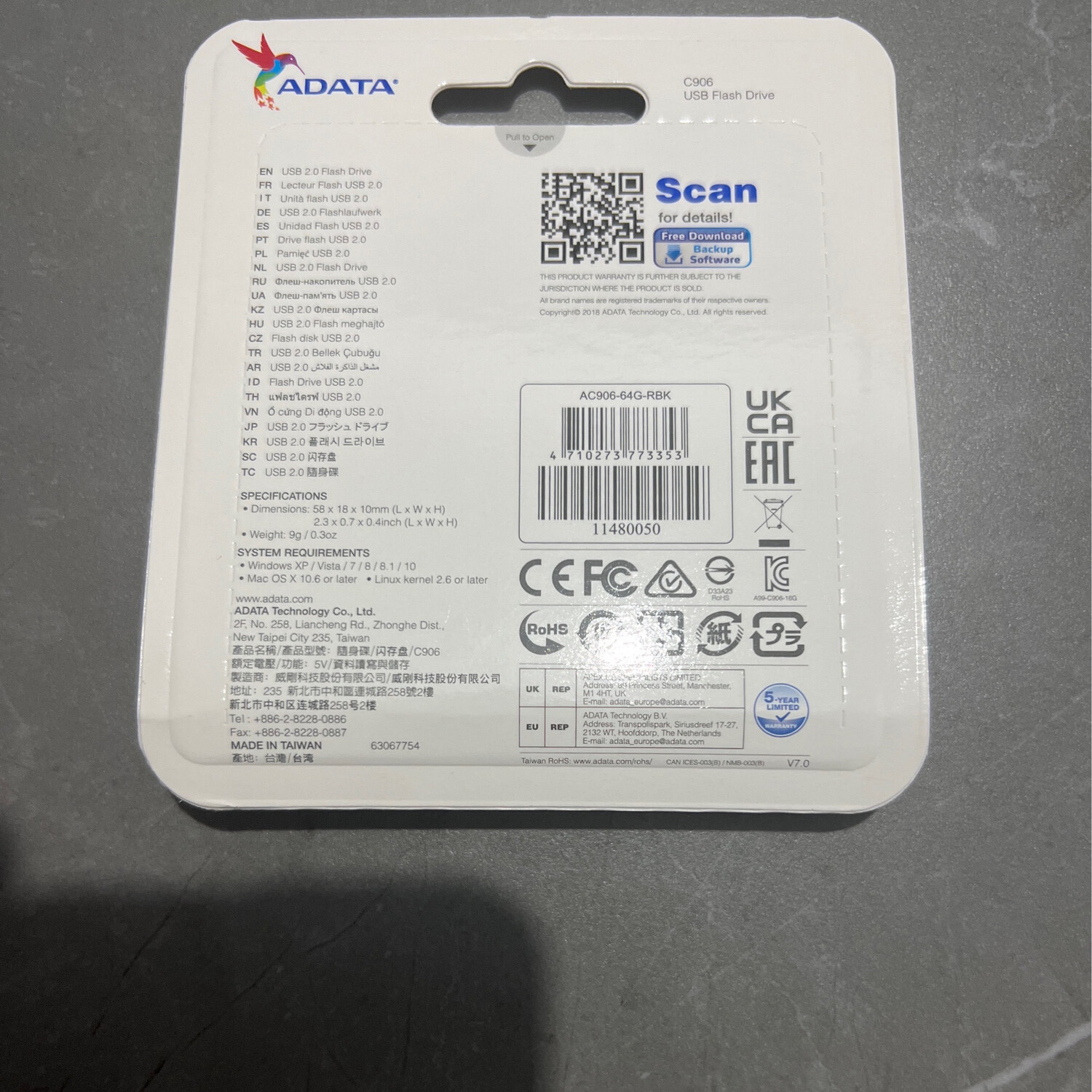ADATA USB 64 GB Flash Drive 