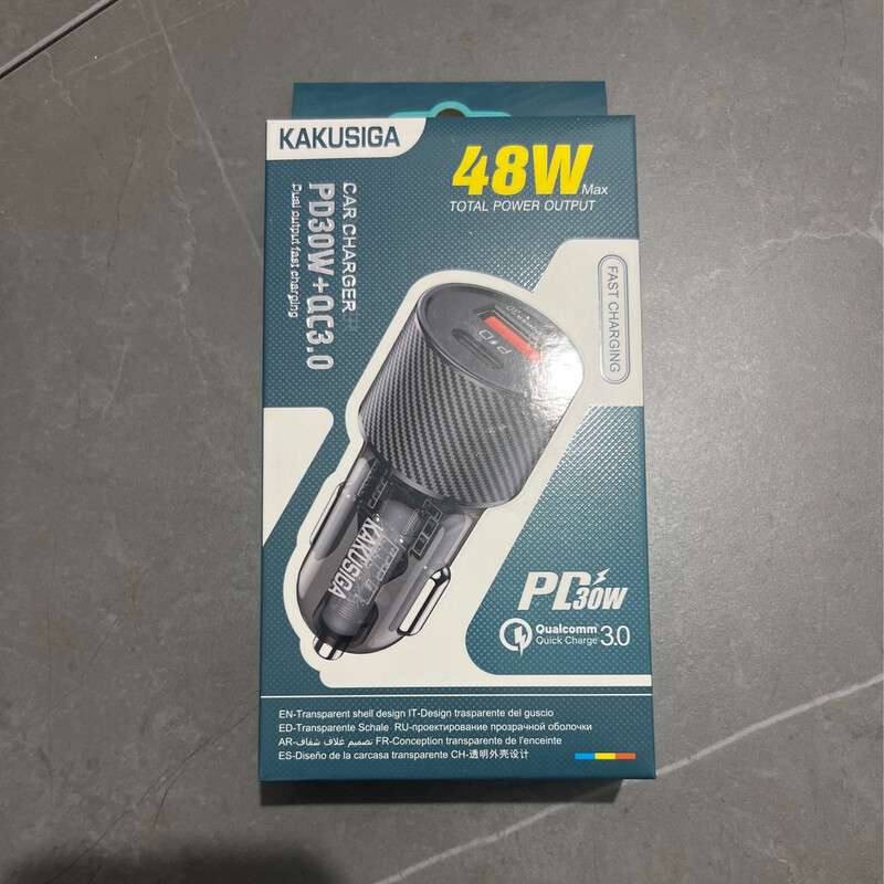 KAKUSIGA 48w power car type C type USB speed
