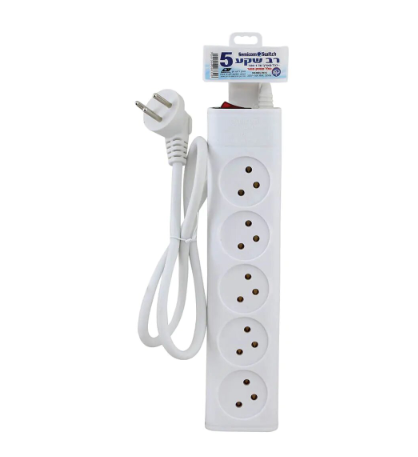 Multiprise de 5 à 1 mètre avec disjoncteur semi-com SW-MS5-1M+S