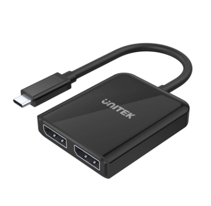 Adaptateur UNITEK Type-C vers Dual DisplayPort 1.4 V1407A