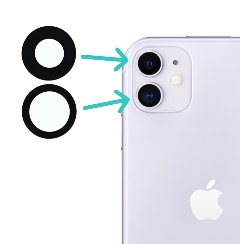 Lentilles de protection pour caméra arrière IPHONE 12 PROMAX