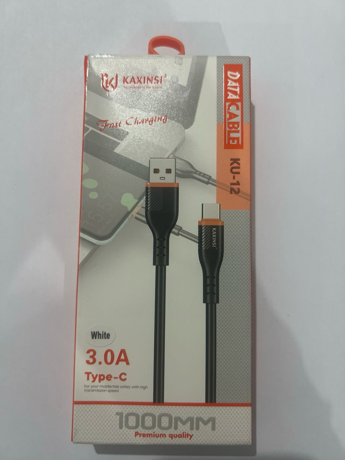 Cable TYPE C white 1 M 3A type c Samsung 