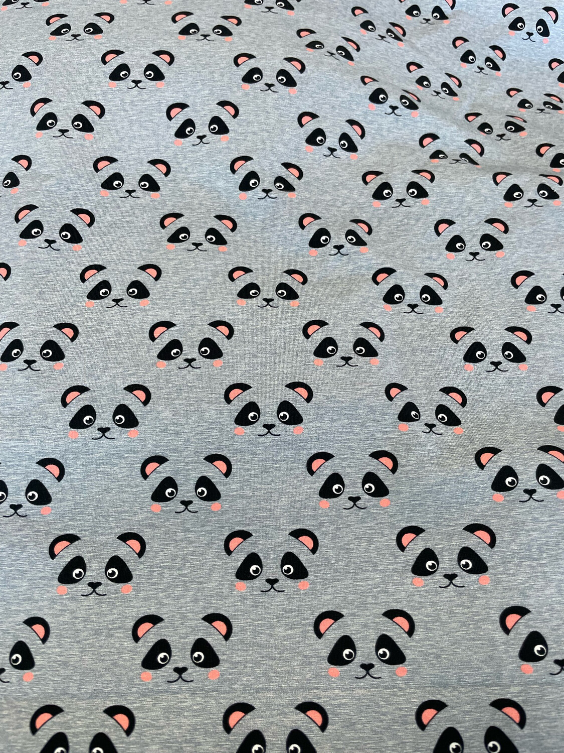 Panda Smile -joustocollege, meleerattu harmaa