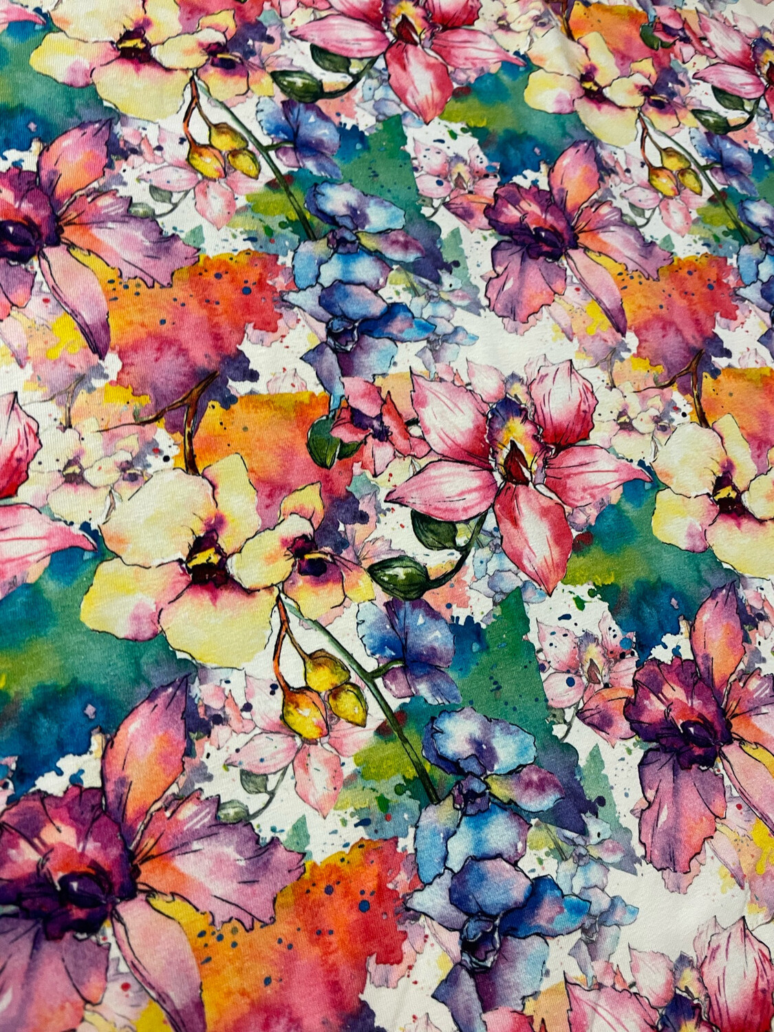 Rainbow Flowers-trikoo , Multicolour