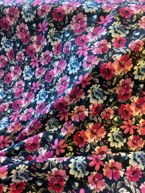 Midsommar -viskoosi, Fuksia-navy