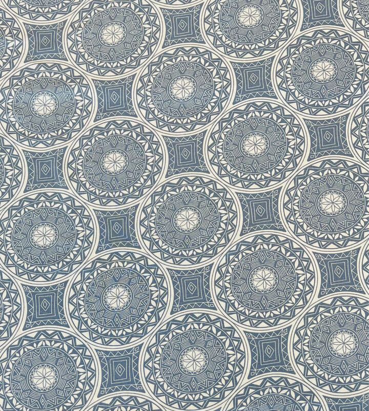 Kaleidoskooppi -viskoosipellava, Vaaleansininen