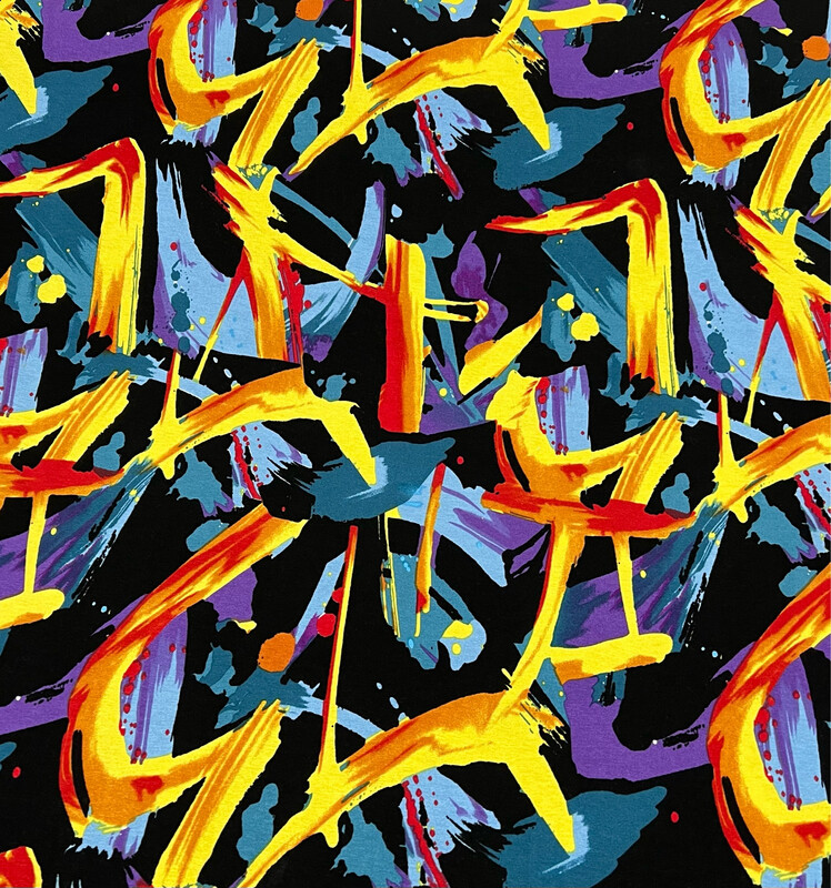 Graffiti viskoositrikoo, Musta-multicolour
