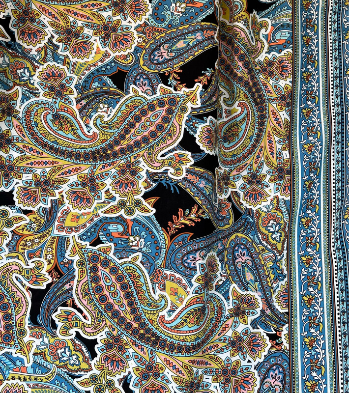 Paisley Boordi -viskoosi, Mustakirjava